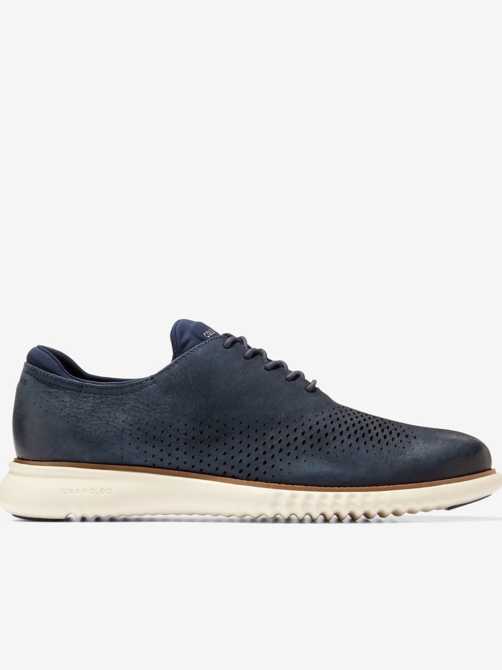Cole Haan 2.ZERØGRAND Men’s Navy Suede Lace-Up Oxfords